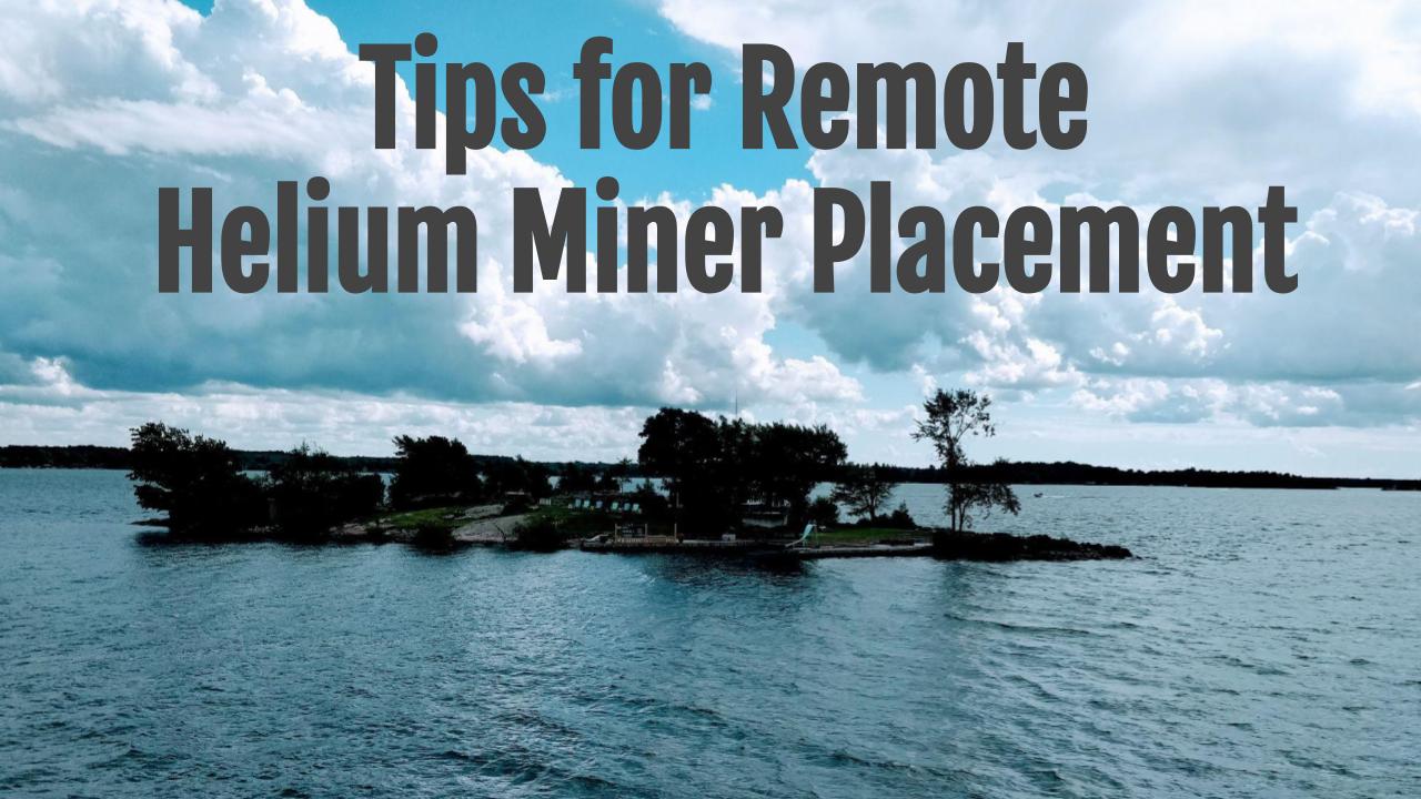 Remote Helium Miner