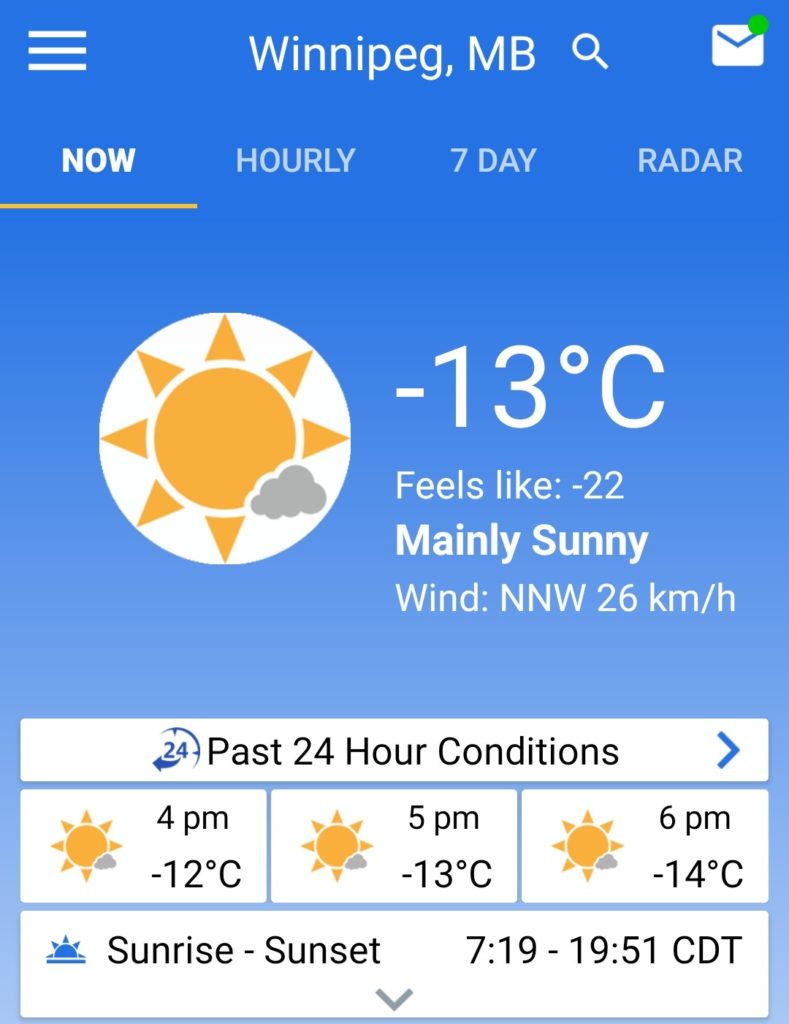 Winnipeg Weather in Spring 2022