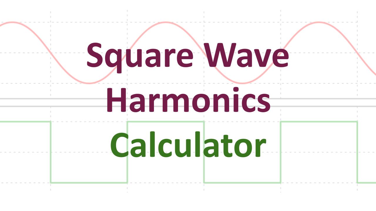 Square Wave Harmonics Calculator