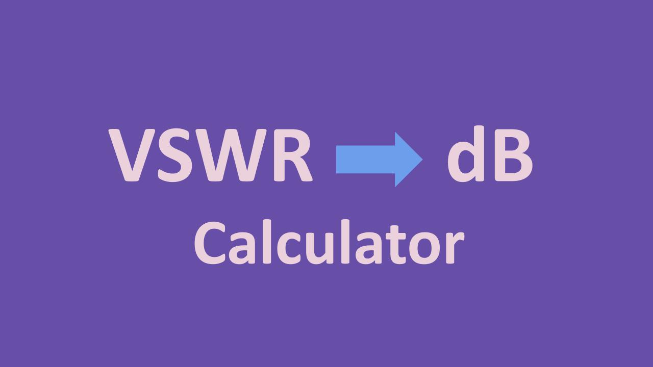 VSWR to dB calculator