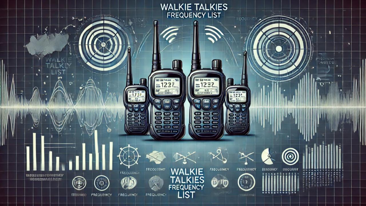 Walkie Talkies Frequency List OneSDR A Technology Blog