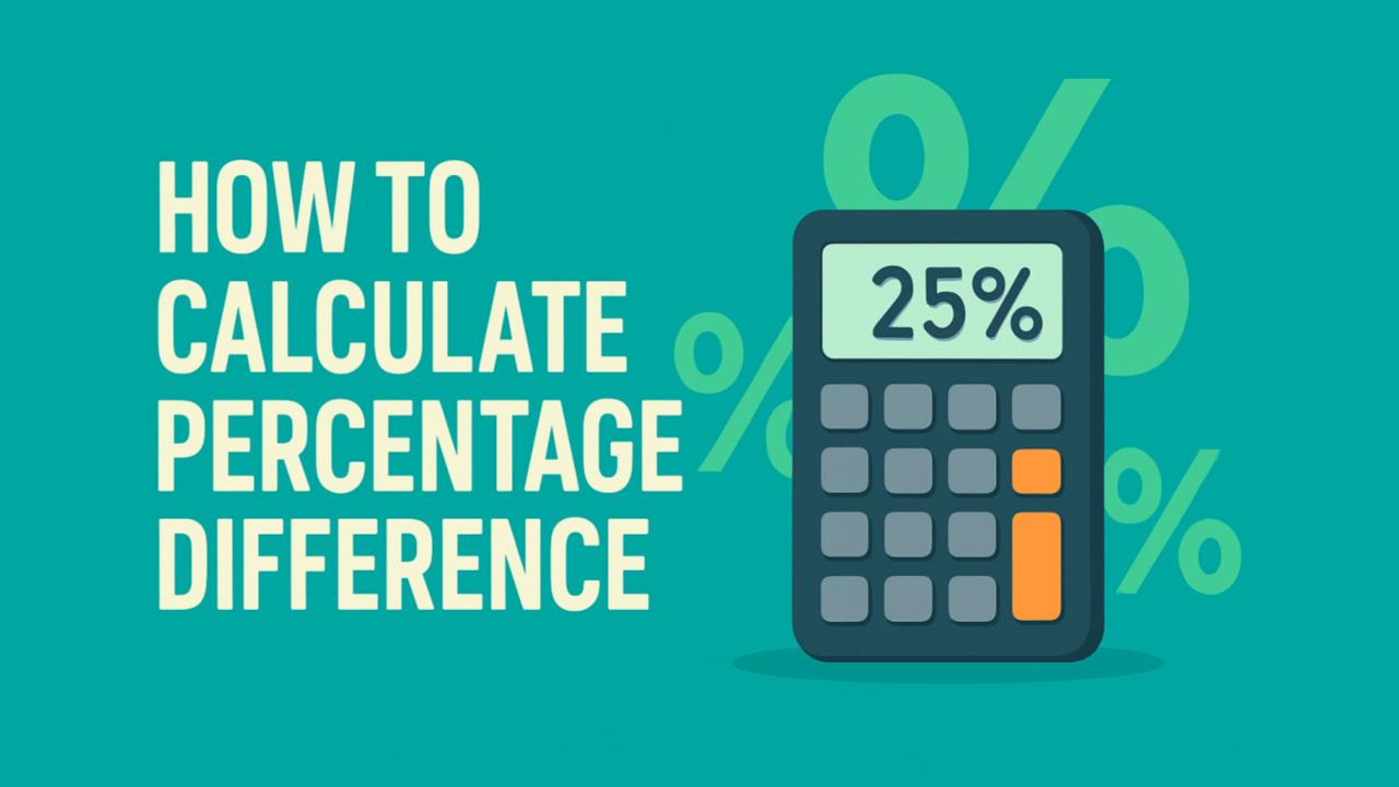 How to calculate percentage difference with calculator onesdr